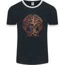 Tree Skull Mens Ringer T-Shirt FotL Black/White