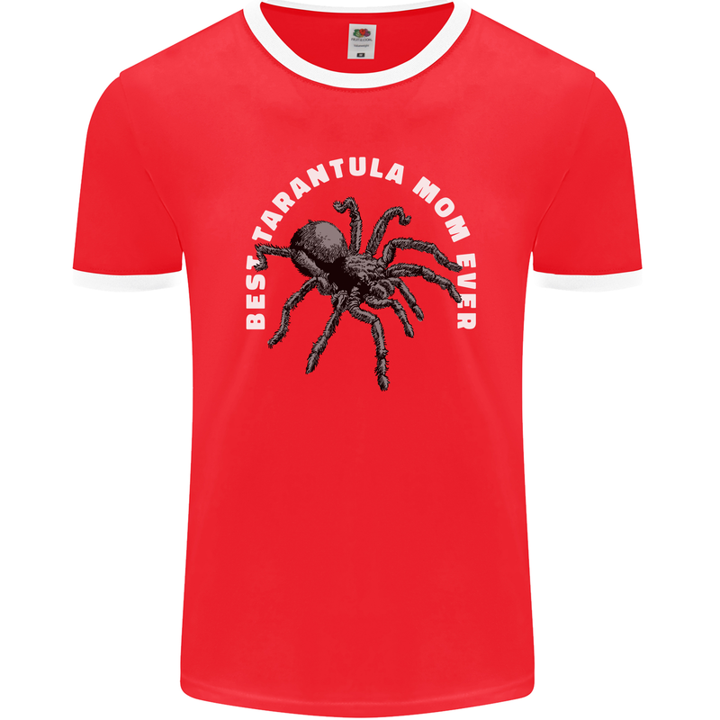 Tarantula Mom Funny Spider Mens Ringer T-Shirt FotL Red/White