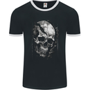 Cracked Skull Mens Ringer T-Shirt FotL Black/White