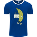 I'm Not Peeling Well Funny Ill Banana Mens Ringer T-Shirt FotL Royal Blue/White