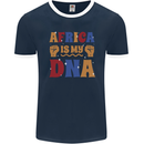 My DNA Juneteenth Black Lives Matter African Mens Ringer T-Shirt FotL Navy Blue/White