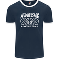 80th Birthday 80 Year Old This Is What Mens Ringer T-Shirt FotL Navy Blue/White