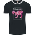 Allosaurus Dinosaur Mens Ringer T-Shirt FotL Black/White