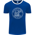 One American Dollar Coin Money Cash USA Mens Ringer T-Shirt FotL Royal Blue/White