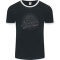 Distressed 34th Birthday Made In 1989 Mens Ringer T-Shirt FotL Black/White