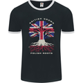 British Grown Polish Roots Poland Mens Ringer T-Shirt FotL Black/White