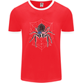 USA Spider American Flag Mens Ringer T-Shirt FotL Red/White