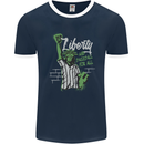 Liberty and Baseball Mens Ringer T-Shirt FotL Navy Blue/White