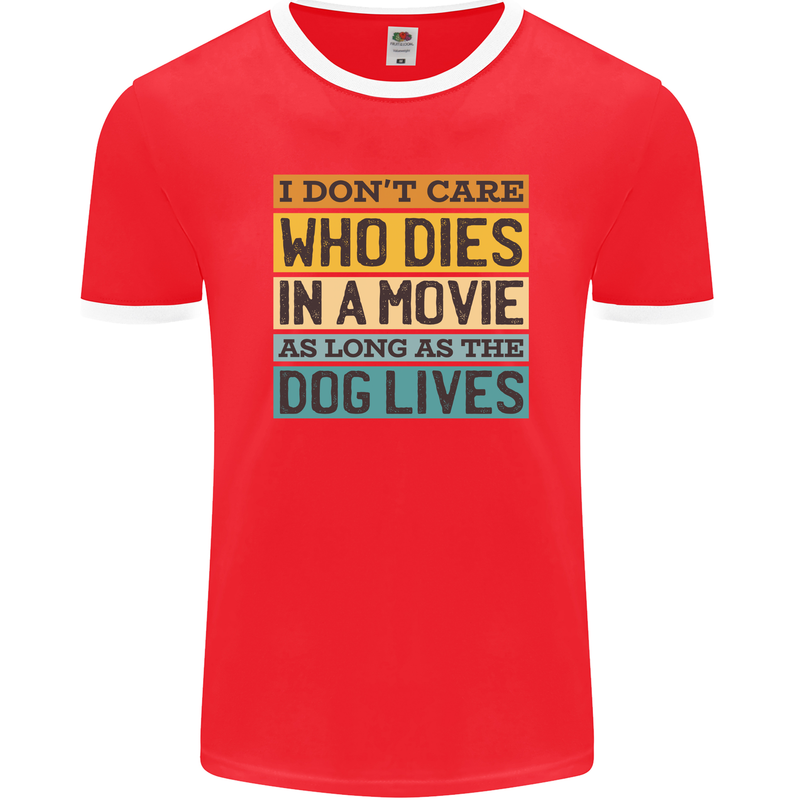 As Long as the Dog Lives Funny Movie Mens Ringer T-Shirt FotL Red/White