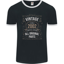 21st Birthday Limited Edition 2002 Mens Ringer T-Shirt FotL Black/White