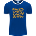 Chicken Nugget Dinosaurs Mens Ringer T-Shirt FotL Royal Blue/White