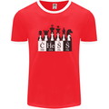 Chess Elements Periodic Table Mens Ringer T-Shirt Red/White