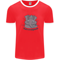 Irrelephant Funny Elephant Mens Ringer T-Shirt FotL Red/White