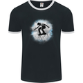 Skateboard Cloud Skateboarder Mens Ringer T-Shirt FotL Black/White