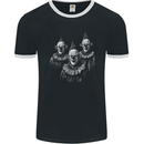 Three Creepy Halloween Clowns Mens Ringer T-Shirt FotL Black/White