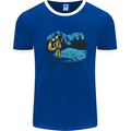 White Water Rafting Whitewater Rapids Calling Mens Ringer T-Shirt Royal Blue/White