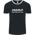 Horse Riding Evolution Equestrian Mens Ringer T-Shirt FotL Black/White