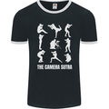 Camera Sutra Funny Photography Photographer Mens Ringer T-Shirt FotL Black/White