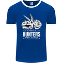 Fossil Hunters Club Palaeontologist Dinosaurs Mens Ringer T-Shirt FotL Royal Blue/White