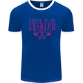 Proud to Be a Lesbian LGBT Gay Pride Awareness Mens Ringer T-Shirt Royal Blue/White