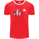 Retro Data Storage Funny Geek Nerd CD PC Mens Ringer T-Shirt Red/White