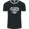 Koala Bear Head Mens Ringer T-Shirt FotL Black/White