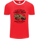 Army Ambulance Military Paramedic Medic Mens Ringer T-Shirt Red/White