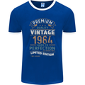Premium Vintage 39th Birthday 1984 Mens Ringer T-Shirt FotL Royal Blue/White
