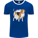 A Beagle Dog Mens Ringer T-Shirt FotL Royal Blue/White