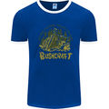 Bushcraft Funny Outdoor Pursuits Scouts Camping Mens Ringer T-Shirt Royal Blue/White