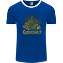 Bushcraft Funny Outdoor Pursuits Scouts Camping Mens Ringer T-Shirt Royal Blue/White