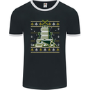 4X4 Off-Roading Christmas Tree Funny Xmas Mens Ringer T-Shirt FotL Black/White