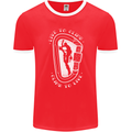 Live to Climb Rock Climbing Climber Mens Ringer T-Shirt FotL Red/White