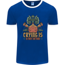 RPG Role Playing Games Crying Free Action Mens Ringer T-Shirt Royal Blue/White