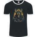 King of the Underworld Demon Skull Mens Ringer T-Shirt FotL Black/White