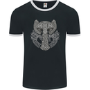 Thor Hammer Viking Symbols Odin Valhalla Mens Ringer T-Shirt FotL Black/White