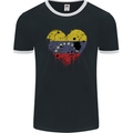 Love Venezuela Flag Venezuelans Day Football Mens Ringer T-Shirt FotL Black/White