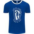 Live to Climb Rock Climbing Climber Mens Ringer T-Shirt FotL Royal Blue/White