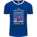 My Aquarium is Calling Tropical Fish Tank Mens Ringer T-Shirt FotL Royal Blue/White