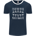 Shark Teeth Fossils Palaeontology Megalodon Mens Ringer T-Shirt FotL Navy Blue/White