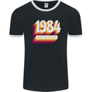 Retro 39th Birthday Original 1984 Mens Ringer T-Shirt FotL Black/White