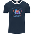 Embarrassing Uncle Funny Uncles Day Mens Ringer T-Shirt FotL Navy Blue/White