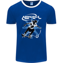Maverick Skateboarder Skateboard Mens Ringer T-Shirt FotL Royal Blue/White