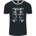 Skeleton Mermaids Eternal Sleep of the Sea Skulls Mens Ringer T-Shirt FotL Black/White