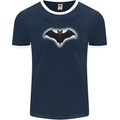 A Glowing Bat Vampires Halloween Mens Ringer T-Shirt FotL Navy Blue/White