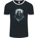 Minister of Evil Skull Mens Ringer T-Shirt FotL Black/White