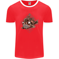 A Steampunk Fish Mens Ringer T-Shirt FotL Red/White