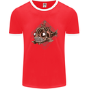 A Steampunk Fish Mens Ringer T-Shirt FotL Red/White
