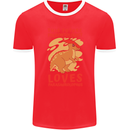 Dinosaur Palaeontologist Loves Parasaurolophus Mens Ringer T-Shirt FotL Red/White