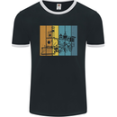 A Locomotive Trainspotter Trains Trainspotting Mens Ringer T-Shirt FotL Black/White